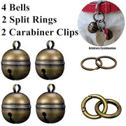 Chyobo Dog Bells for Pet Tracking, 4 Extra Loud Dog & Cat Bells for Collar