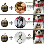 Chyobo Dog Bells for Pet Tracking, 4 Extra Loud Dog & Cat Bells for Collar