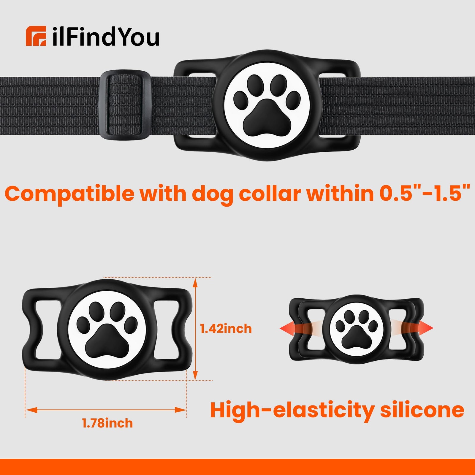 Waterproof AirTag Collar Holder