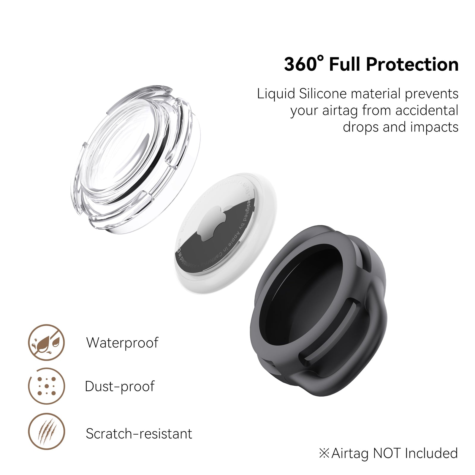 Waterproof AirTag Collar Holder