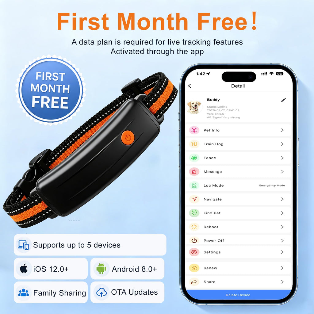 Smart GPS Pet Tracker Collar