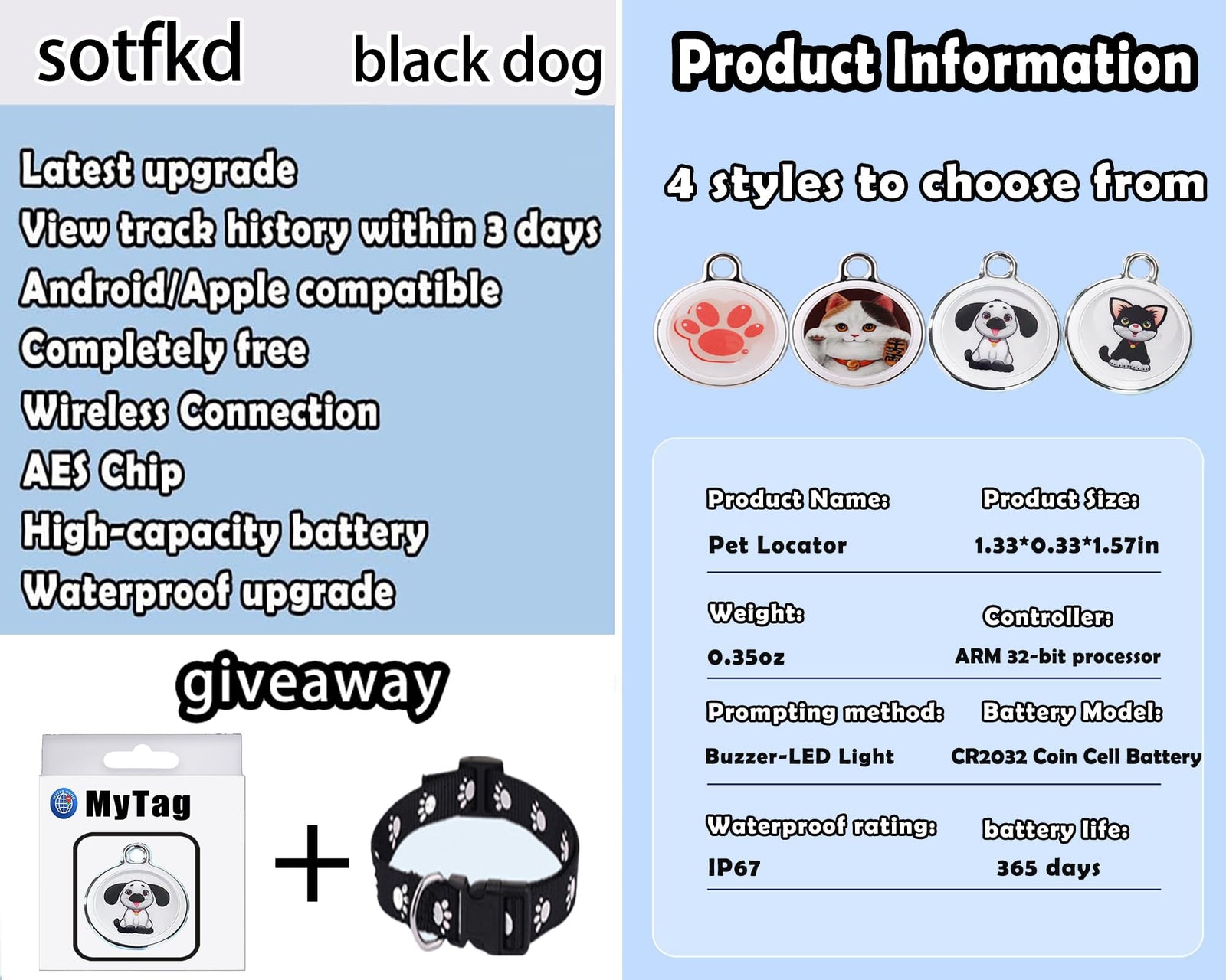 GPS Dog Tracker Collar