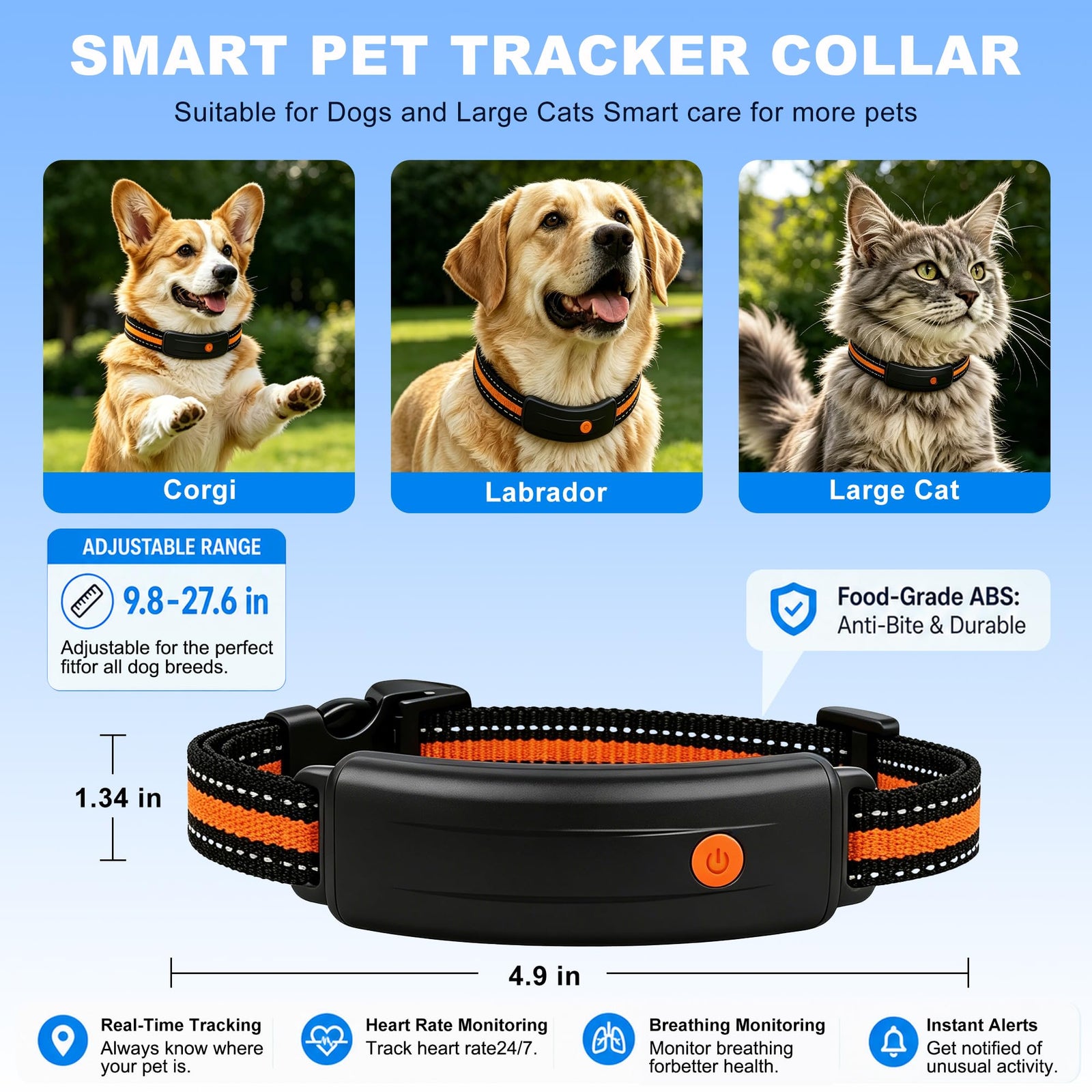 Smart GPS Pet Tracker Collar