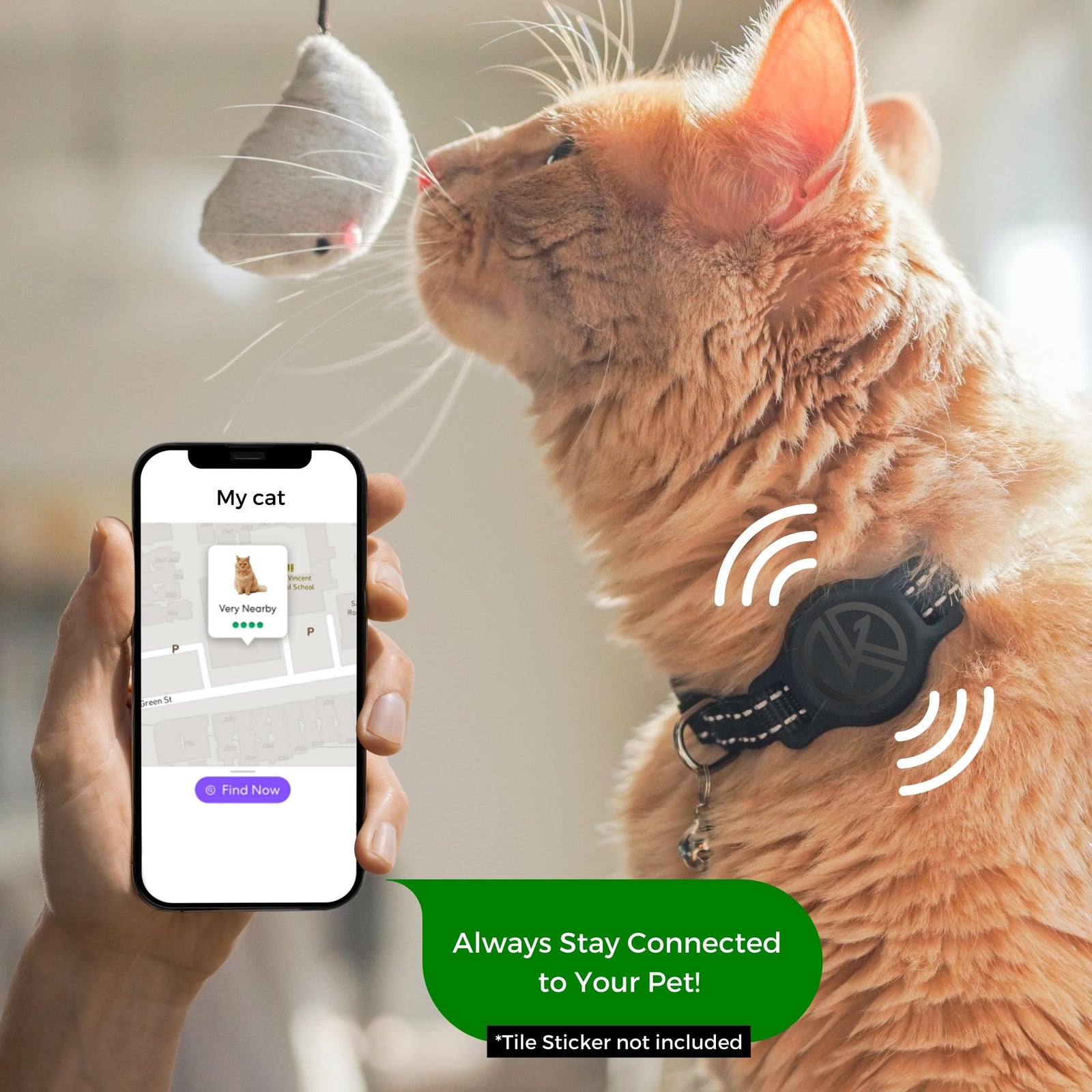 Tile Tracker Cat Collar