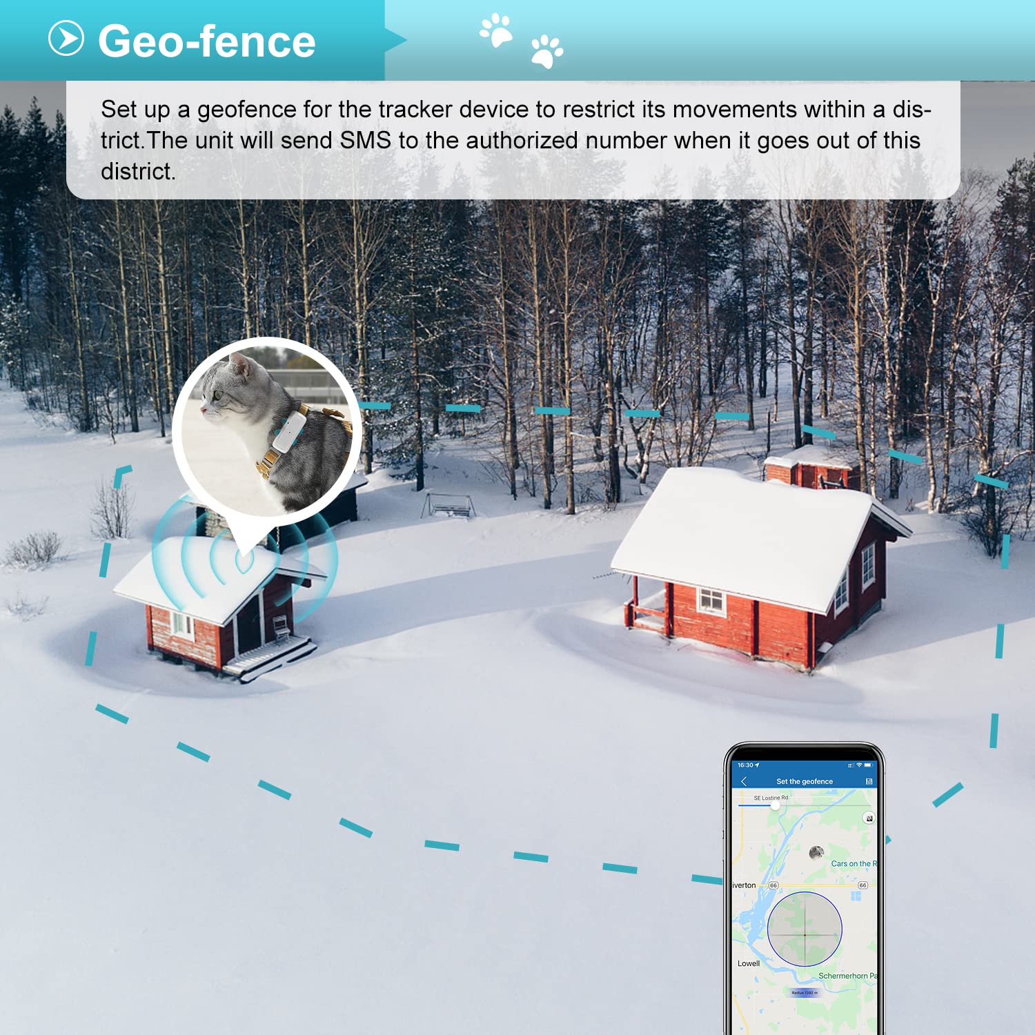 4G GPS Pet Tracker Collar