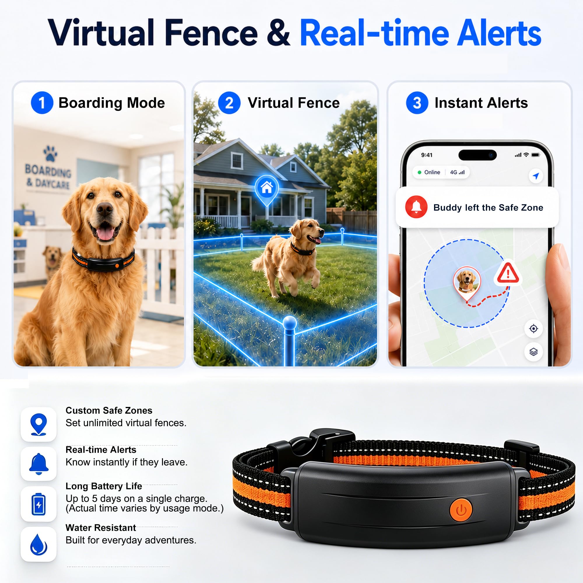 Smart GPS Pet Tracker Collar