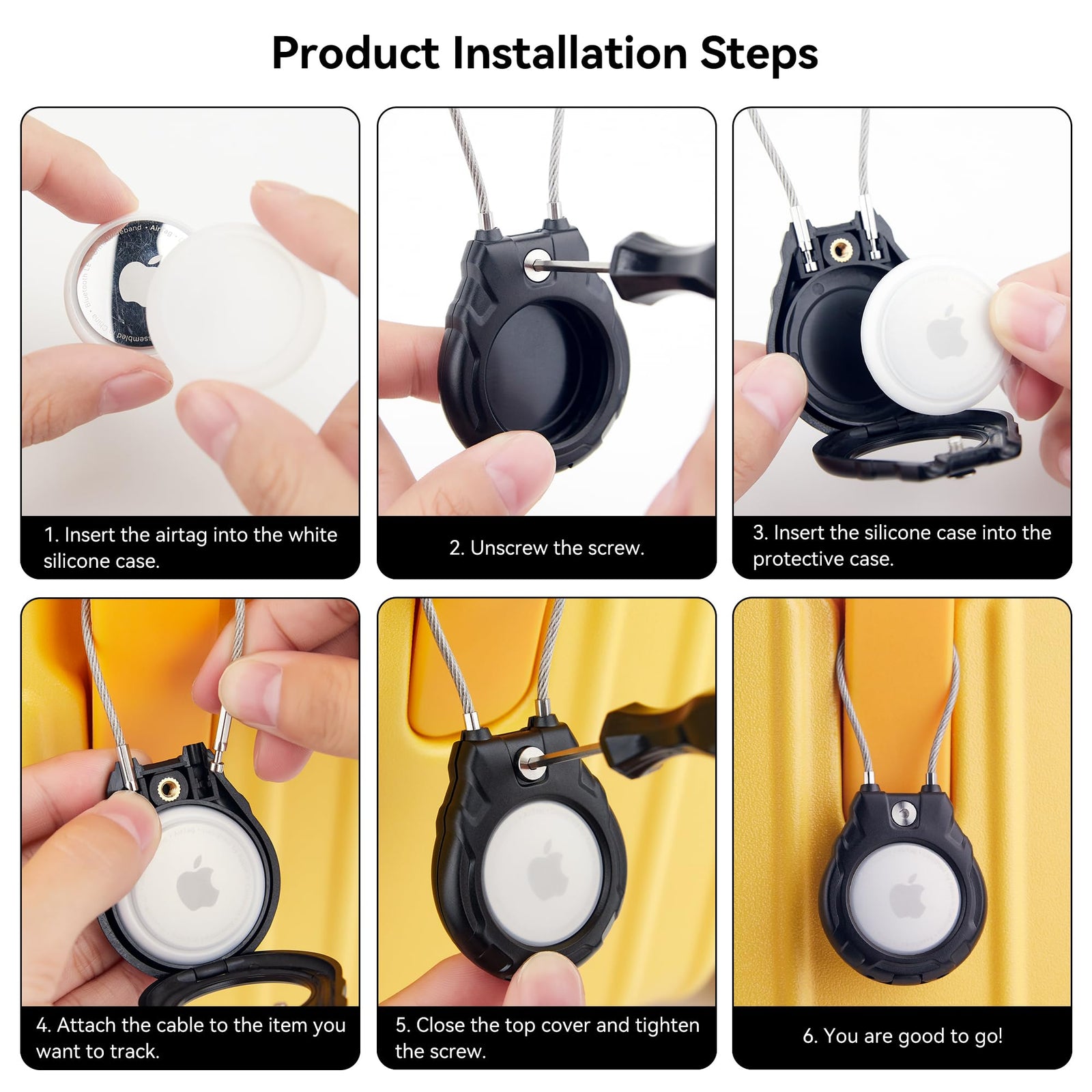 Lockable AirTag Holder