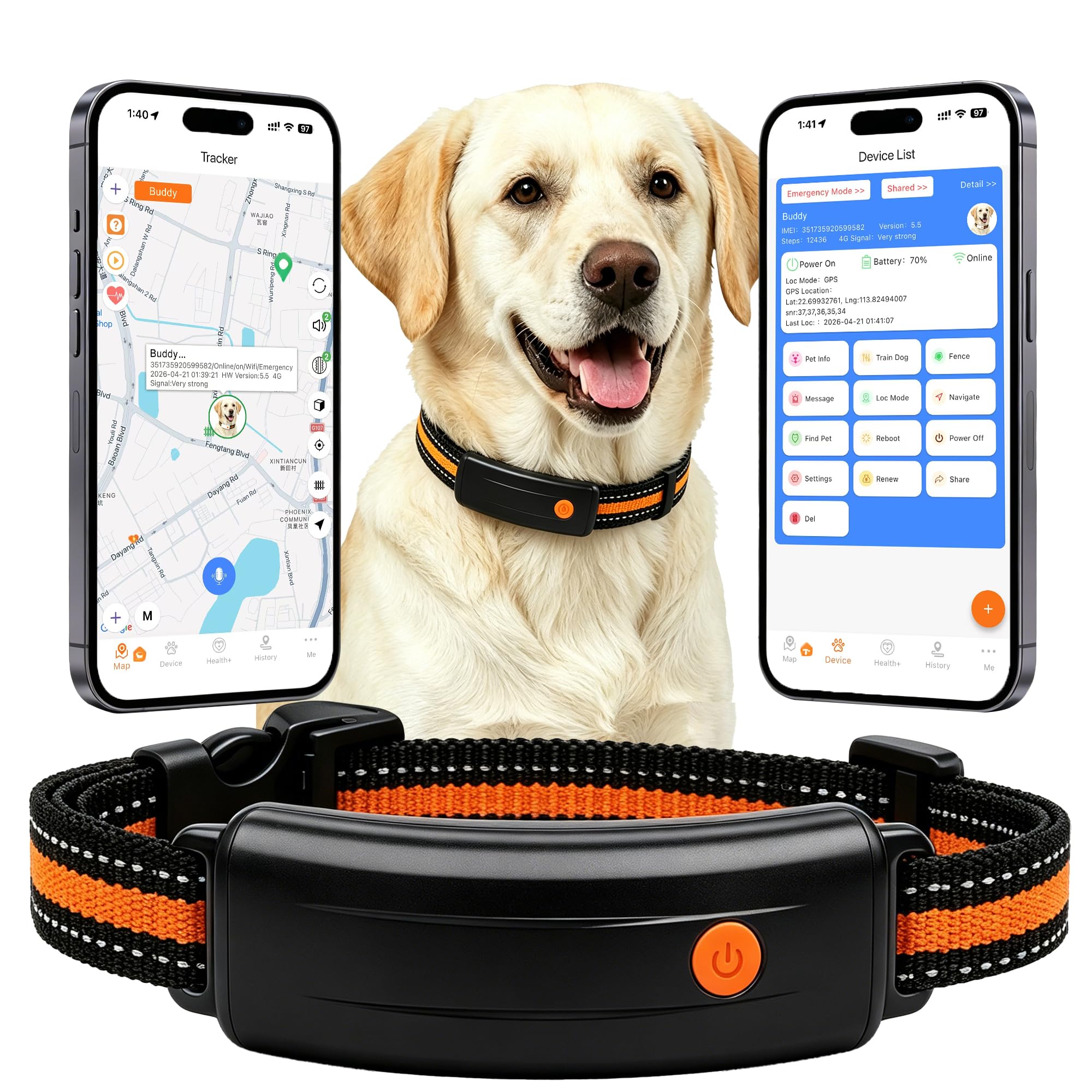 Smart GPS Pet Tracker Collar